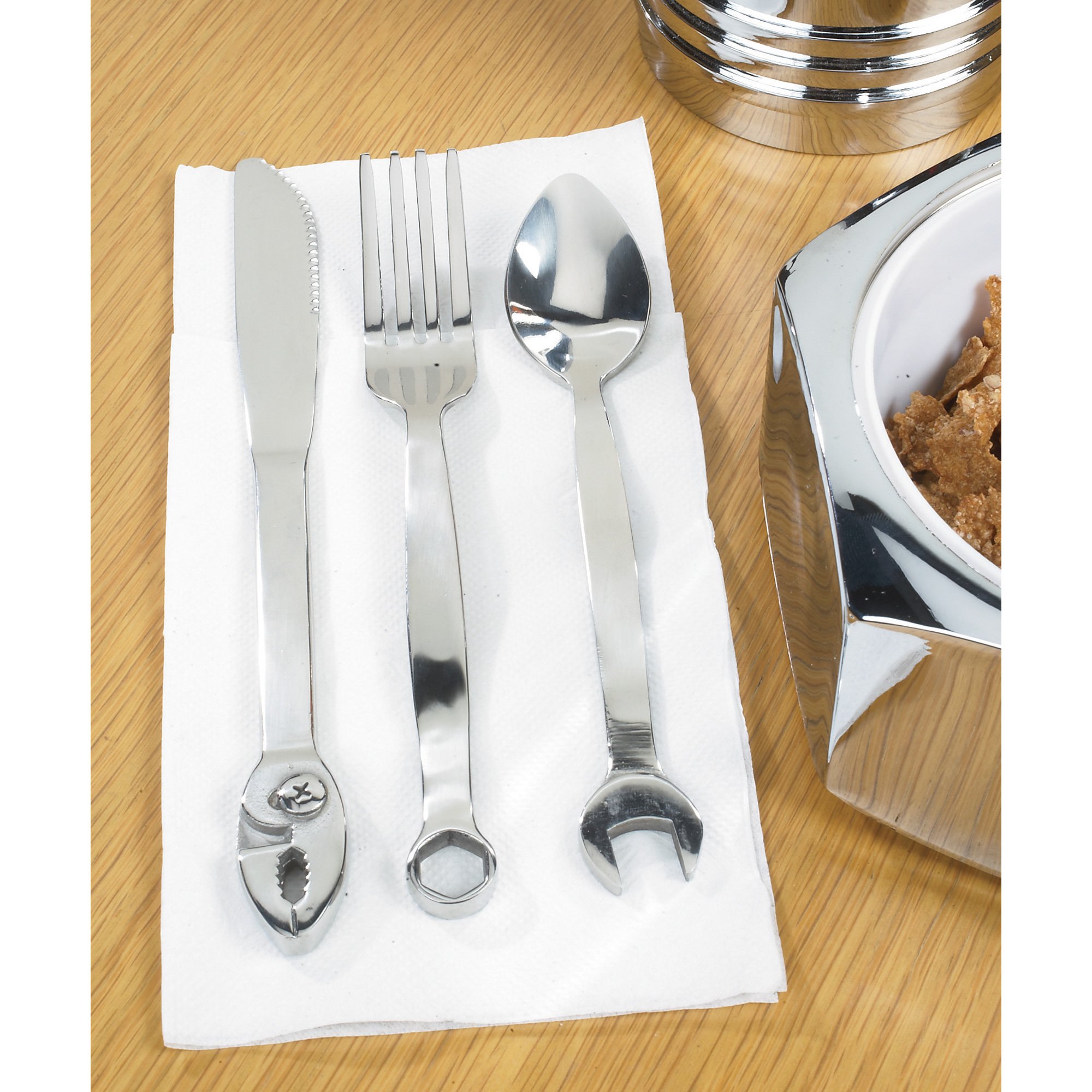 Stainless Steel Wrenchware — 3-Pc. Set